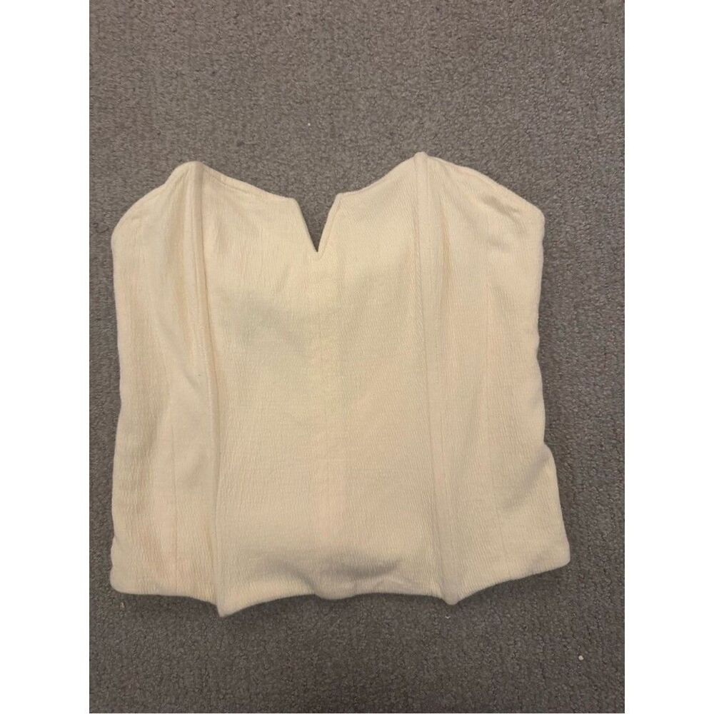 Strapless Cream Bustier Top